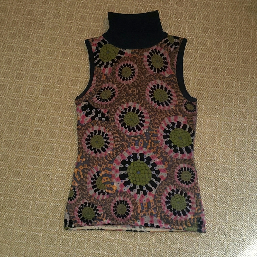 Catherine malandrino turtleneck sleeveless top